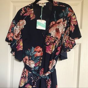 Umgee navy blue floral dress